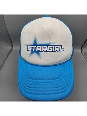 STARGIRL Blue & White Mesh-Back Snapback Otto Trucker Hat *Fair Condition